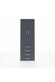 Arges Dolap Tek Raflı 4 Çekmeceli Tek Askılı 60x30x182 - S23M027V5A