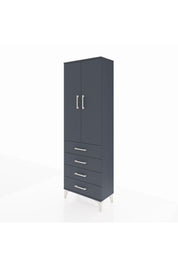 Arges Dolap Tek Raflı 4 Çekmeceli Tek Askılı 60x30x182 - S23M027V5A