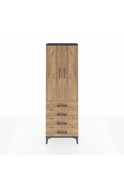 Arges Dolap Tek Raflı 4 Çekmeceli Tek Askılı 60x30x182 - S23M027V6A