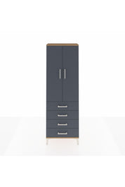 Arges Dolap Tek Raflı 4 Çekmeceli Tek Askılı 60x30x182 - S23M027V8A
