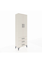 Arges Dolap Tek Raflı 3 Çekmeceli Tek Askılı 60x30x182 - S23M028V1A