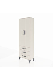 Arges Dolap Tek Raflı 3 Çekmeceli Tek Askılı 60x30x182 - S23M028V1A