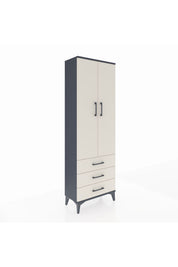 Arges Dolap Tek Raflı 3 Çekmeceli Tek Askılı 60x30x182 - S23M028V4A