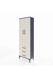 Arges Dolap Tek Raflı 3 Çekmeceli Tek Askılı 60x30x182 - S23M028V4A