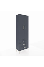 Arges Dolap Tek Raflı 3 Çekmeceli Tek Askılı 60x30x182 - S23M028V5A