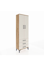 Arges Dolap Tek Raflı 3 Çekmeceli Tek Askılı 60x30x182 - S23M028V7A