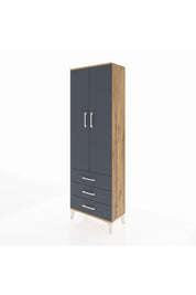Arges Dolap Tek Raflı 3 Çekmeceli Tek Askılı 60x30x182 - S23M028V8A