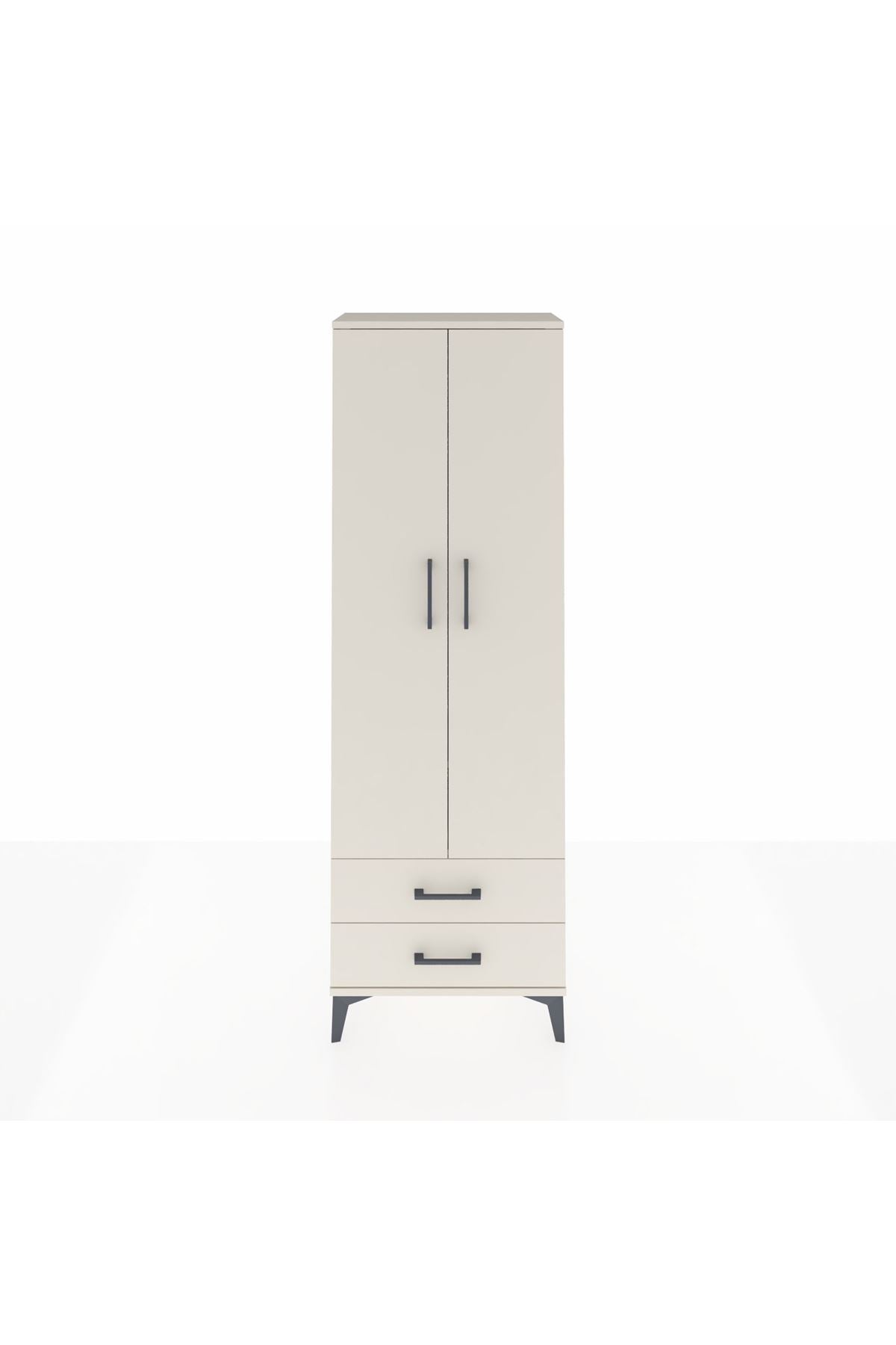 Arges Dolap 2 Raflı 2 Çekmeceli Tek Askılı 60x30x182 - S23M029V1A