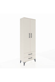 Arges Dolap 2 Raflı 2 Çekmeceli Tek Askılı 60x30x182 - S23M029V1A