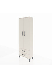 Arges Dolap 2 Raflı 2 Çekmeceli Tek Askılı 60x30x182 - S23M029V1A