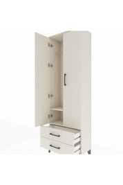 Arges Dolap 2 Raflı 2 Çekmeceli Tek Askılı 60x30x182 - S23M029V1A