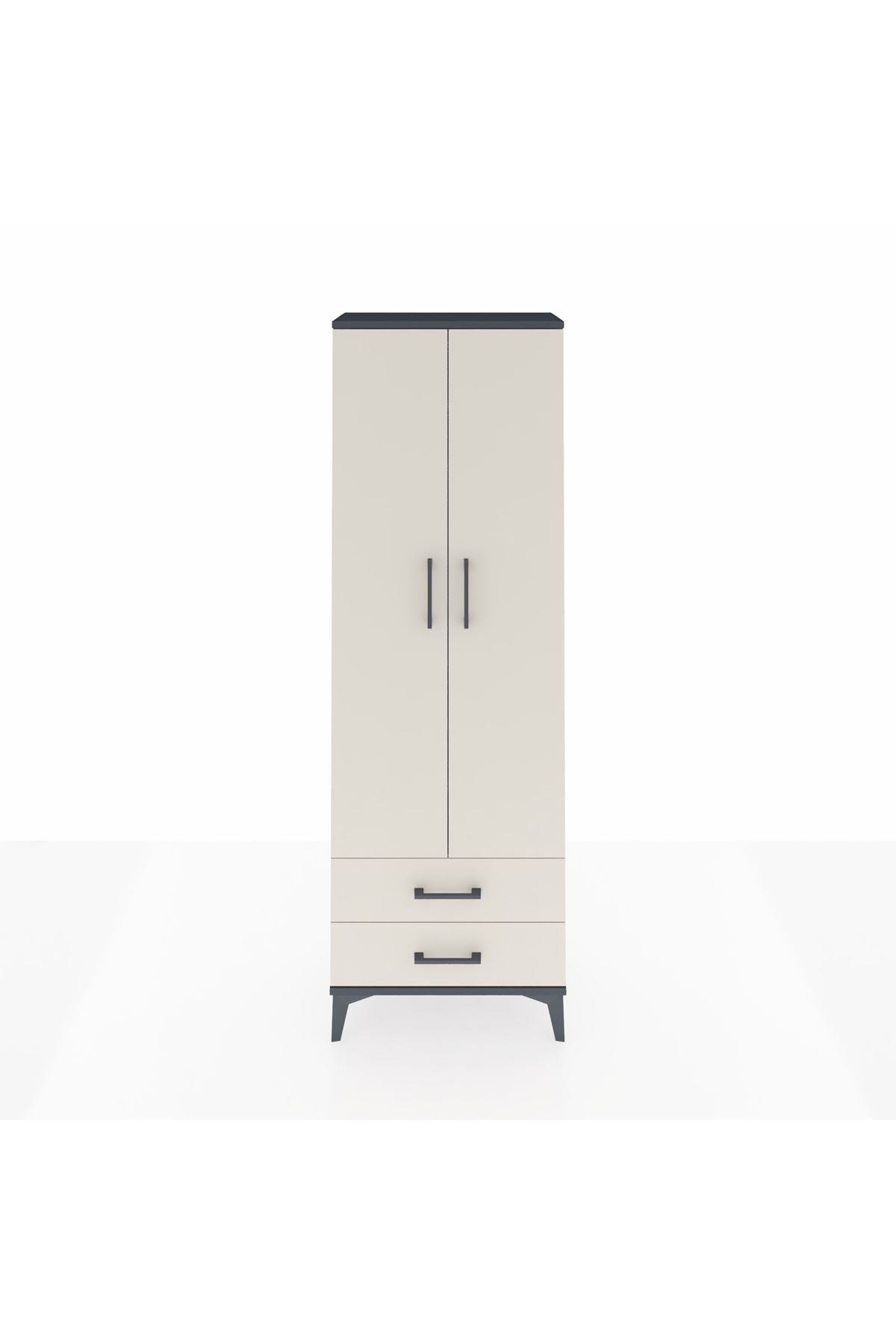 Arges Dolap 2 Raflı 2 Çekmeceli Tek Askılı 60x30x182 - S23M029V4A