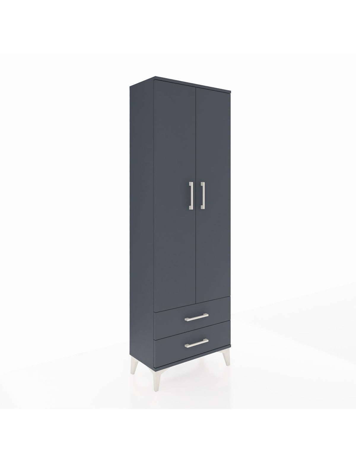 Arges Dolap 2 Raflı 2 Çekmeceli Tek Askılı 60x30x182 - S23M029V5A
