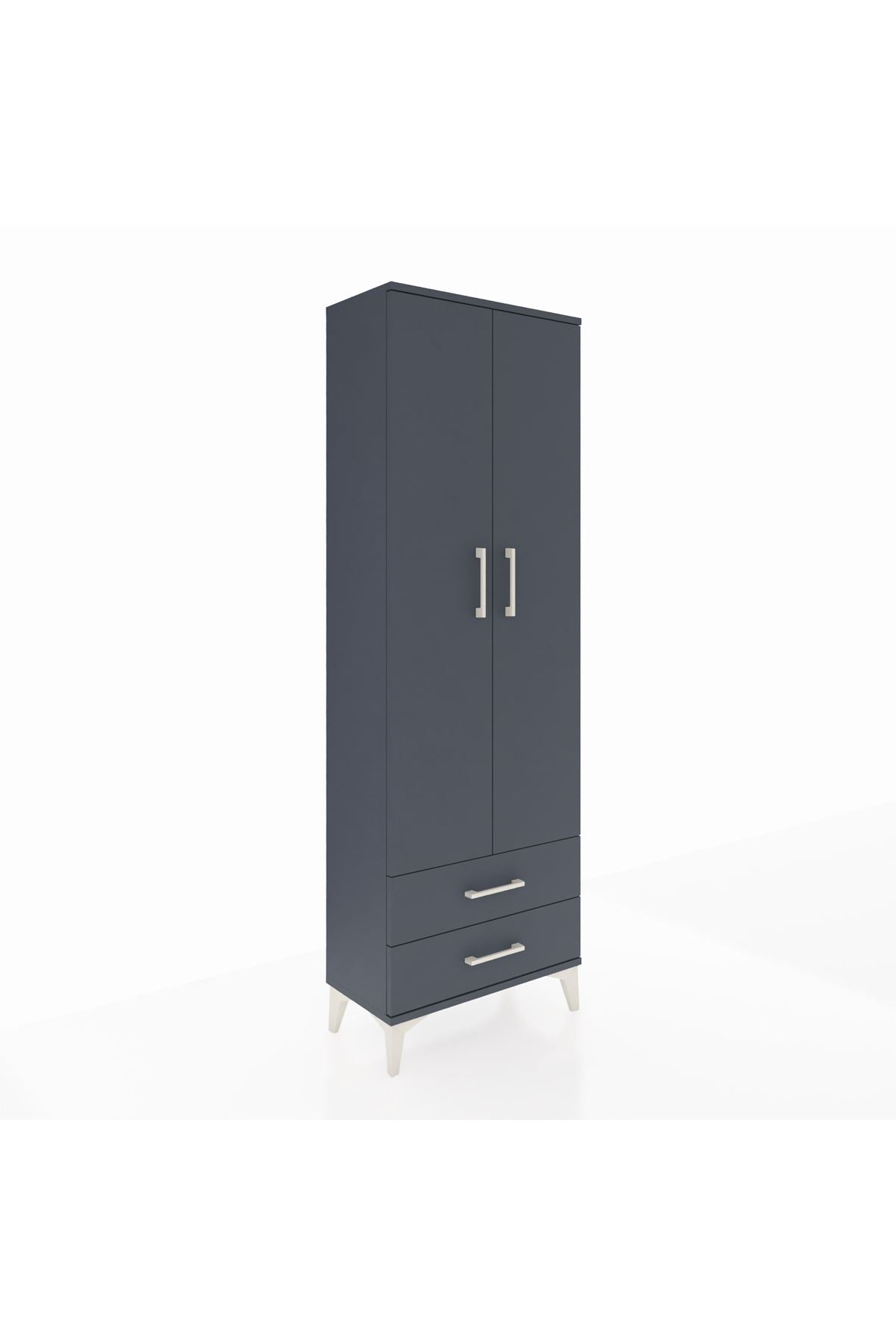 Arges Dolap 2 Raflı 2 Çekmeceli Tek Askılı 60x30x182 - S23M029V5A