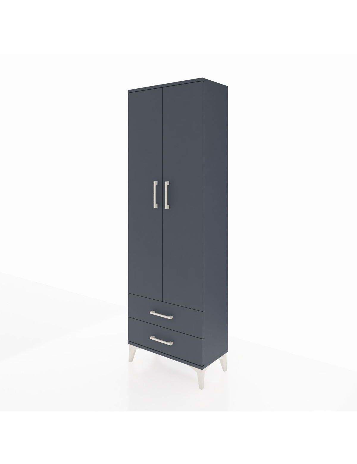 Arges Dolap 2 Raflı 2 Çekmeceli Tek Askılı 60x30x182 - S23M029V5A