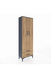 Arges Dolap 2 Raflı 2 Çekmeceli Tek Askılı 60x30x182 - S23M029V6A