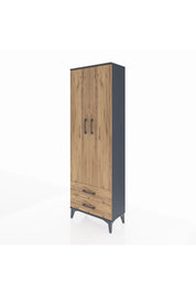 Arges Dolap 2 Raflı 2 Çekmeceli Tek Askılı 60x30x182 - S23M029V6A