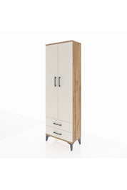 Arges Dolap 2 Raflı 2 Çekmeceli Tek Askılı 60x30x182 - S23M029V7A