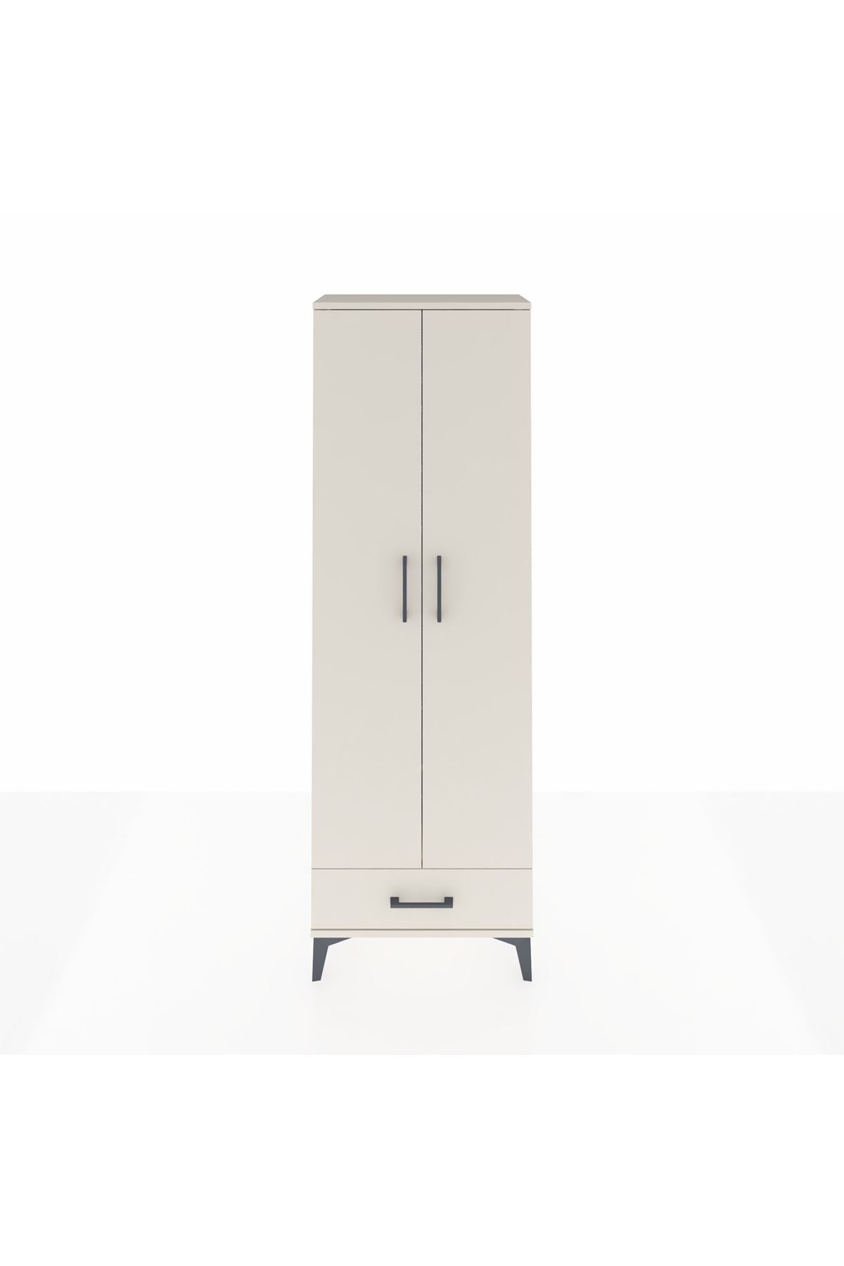 Arges Dolap 2 Raflı Tek Çekmeceli Tek Askılı 60x30x182 - S23M030V1A