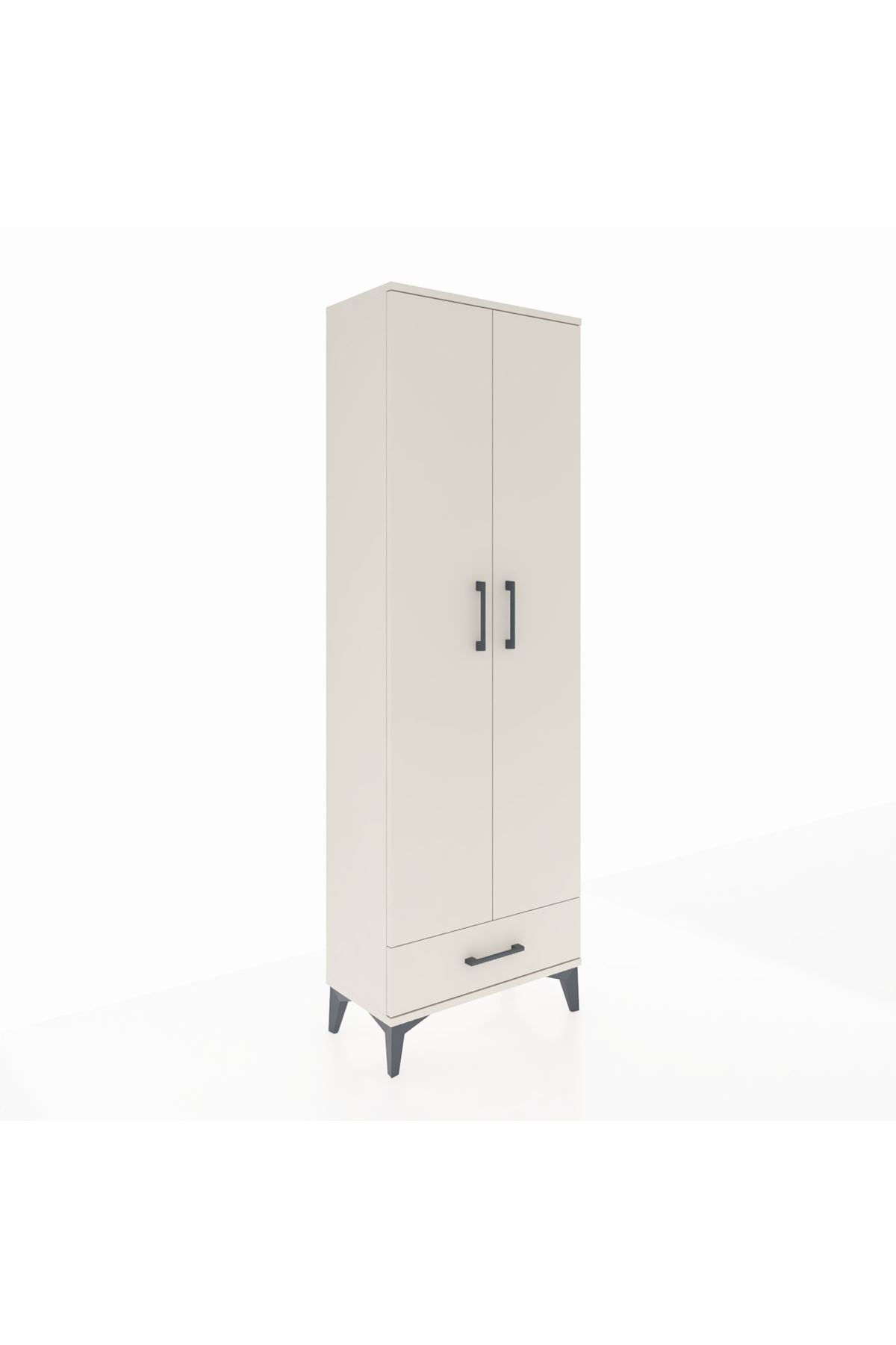 Arges Dolap 2 Raflı Tek Çekmeceli Tek Askılı 60x30x182 - S23M030V1A