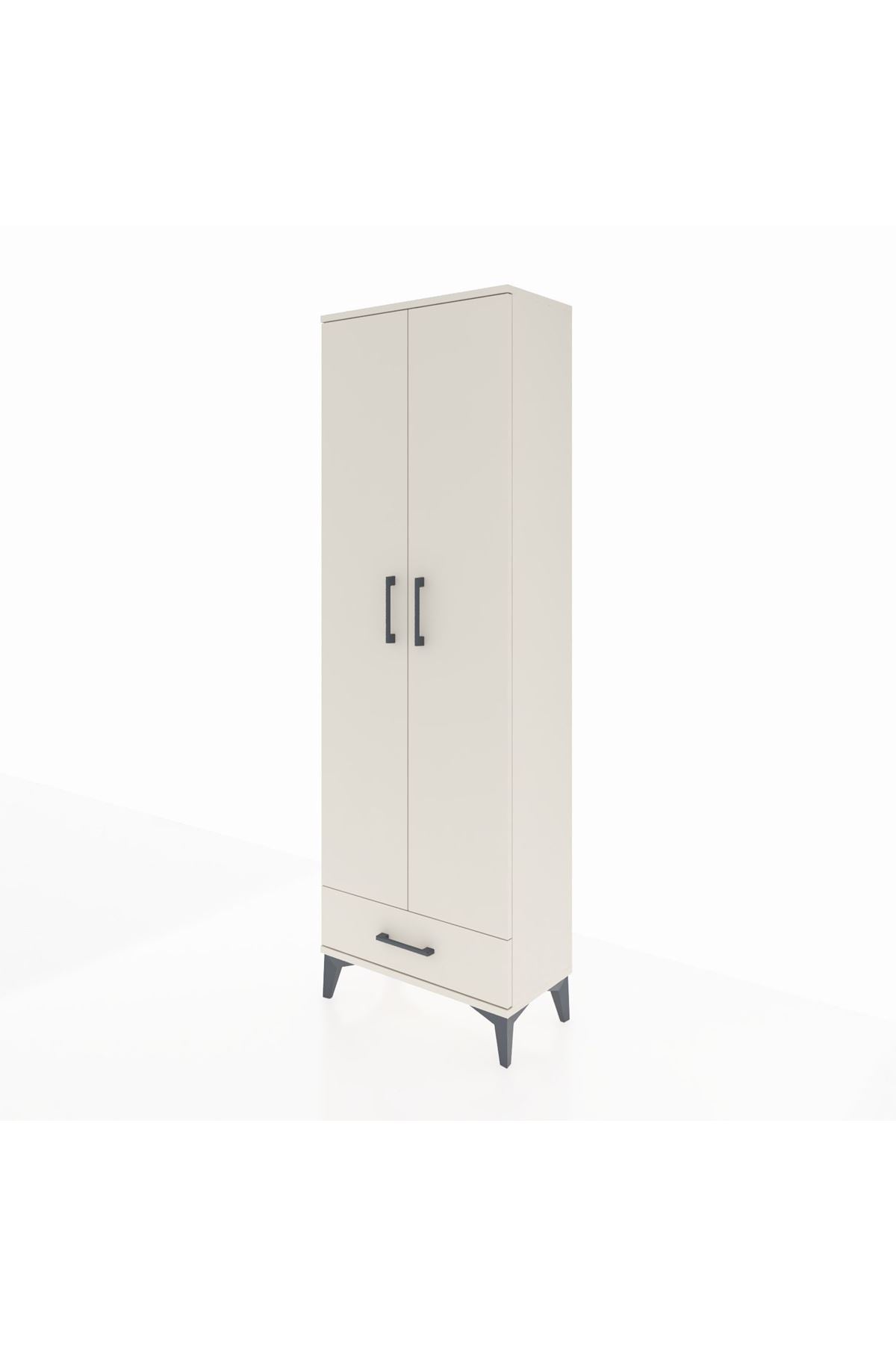 Arges Dolap 2 Raflı Tek Çekmeceli Tek Askılı 60x30x182 - S23M030V1A