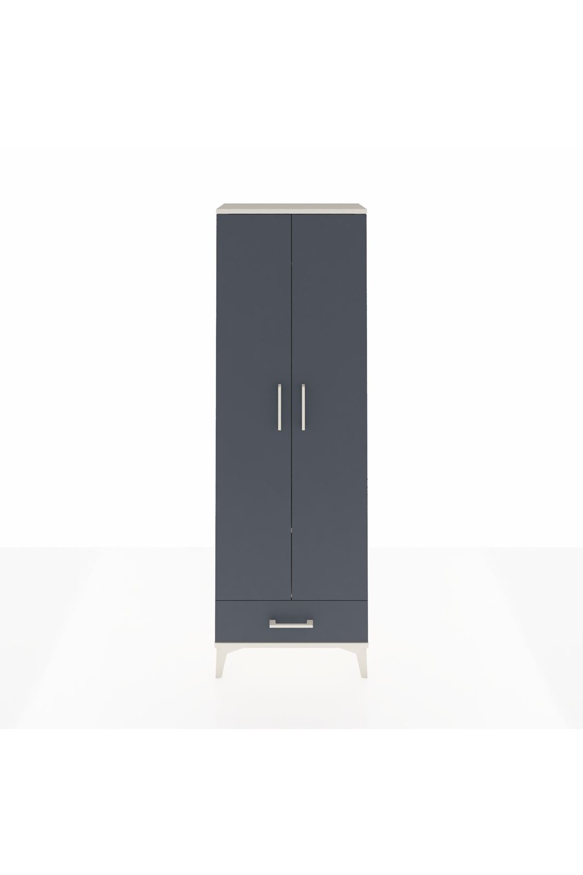 Arges Dolap 2 Raflı Tek Çekmeceli Tek Askılı 60x30x182 - S23M030V2A