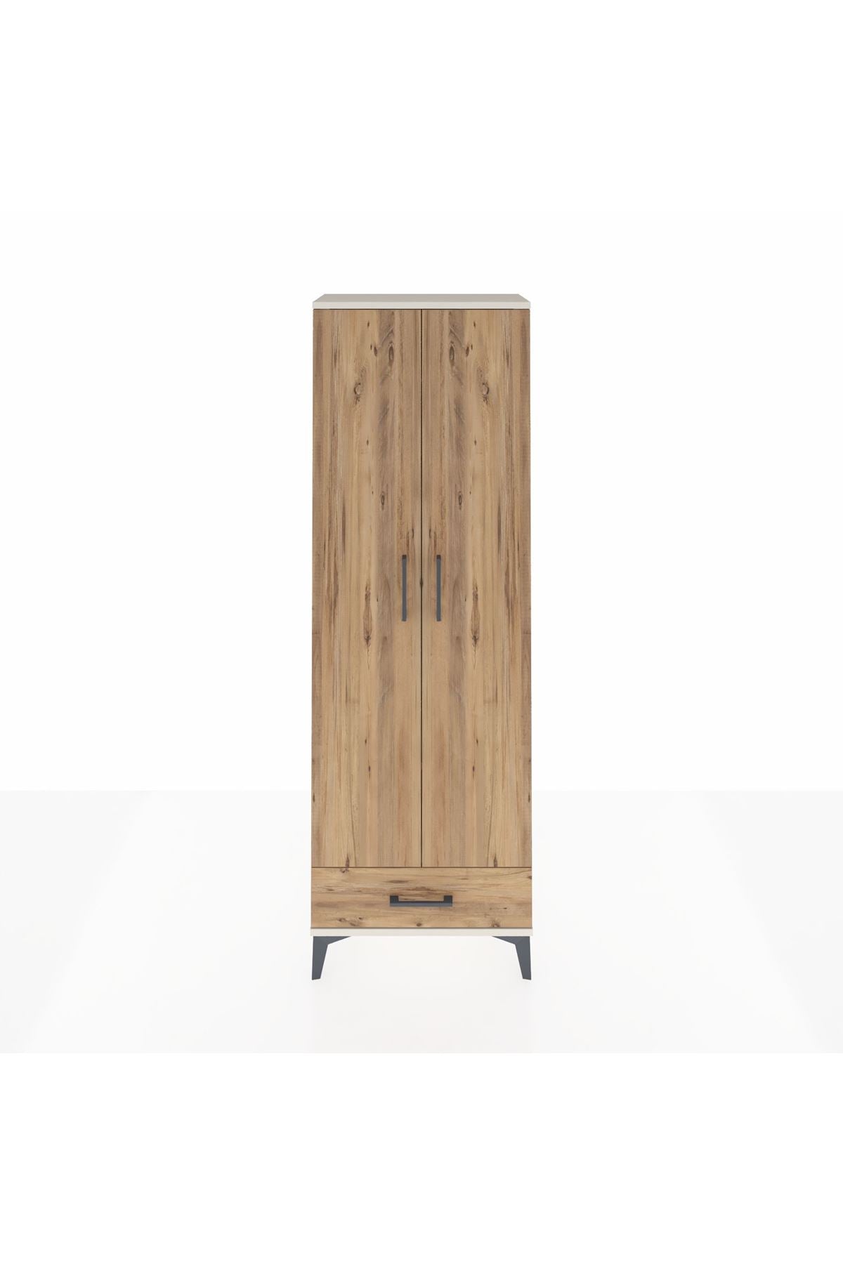 Arges Dolap 2 Raflı Tek Çekmeceli Tek Askılı 60x30x182 - S23M030V3A