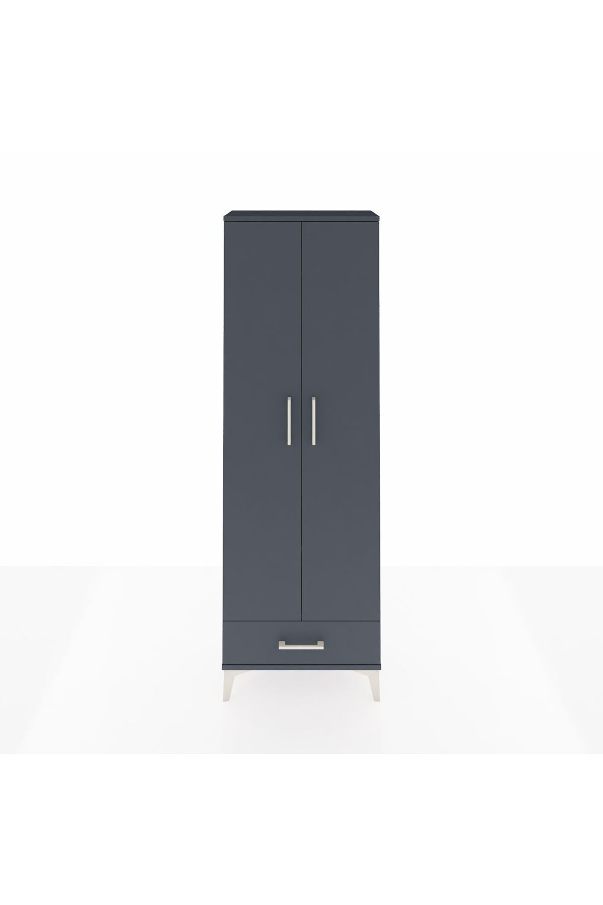 Arges Dolap 2 Raflı Tek Çekmeceli Tek Askılı 60x30x182 - S23M030V5A