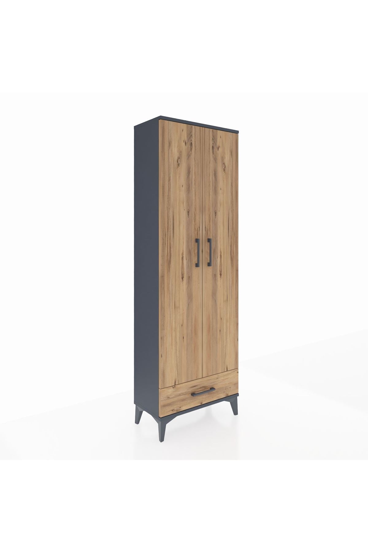 Arges Dolap 2 Raflı Tek Çekmeceli Tek Askılı 60x30x182 - S23M030V6A