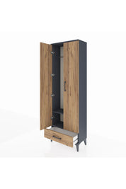 Arges Dolap 2 Raflı Tek Çekmeceli Tek Askılı 60x30x182 - S23M030V6A