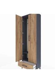 Arges Dolap 2 Raflı Tek Çekmeceli Tek Askılı 60x30x182 - S23M030V6A