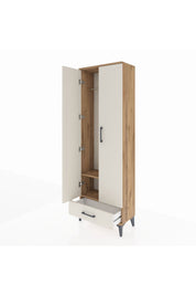 Arges Dolap 2 Raflı Tek Çekmeceli Tek Askılı 60x30x182 - S23M030V7A