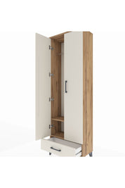 Arges Dolap 2 Raflı Tek Çekmeceli Tek Askılı 60x30x182 - S23M030V7A