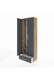 Arges Dolap 2 Raflı Tek Çekmeceli Tek Askılı 60x30x182 - S23M030V8A