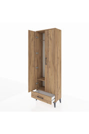 Arges Dolap 2 Raflı Tek Çekmeceli Tek Askılı 60x30x182 - S23M030V9A