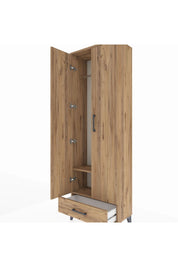 Arges Dolap 2 Raflı Tek Çekmeceli Tek Askılı 60x30x182 - S23M030V9A
