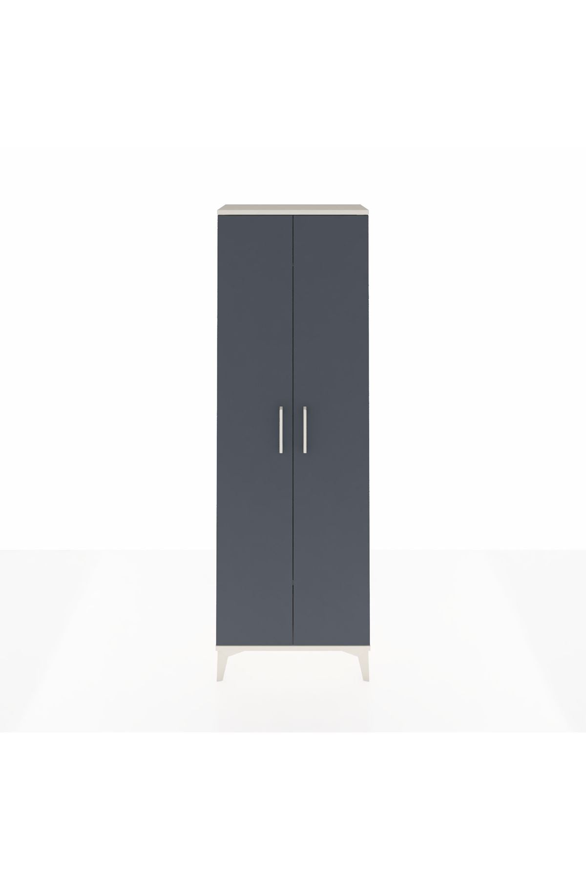 Arges Dolap Tek Raflı 2 Kapaklı Tek Askılı 60x30x182 - S23M031V2A