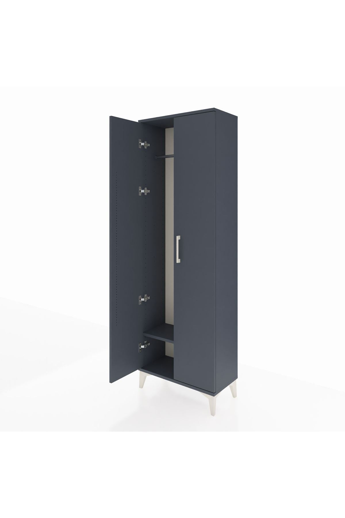 Arges Dolap Tek Raflı 2 Kapaklı Tek Askılı 60x30x182 - S23M031V5A