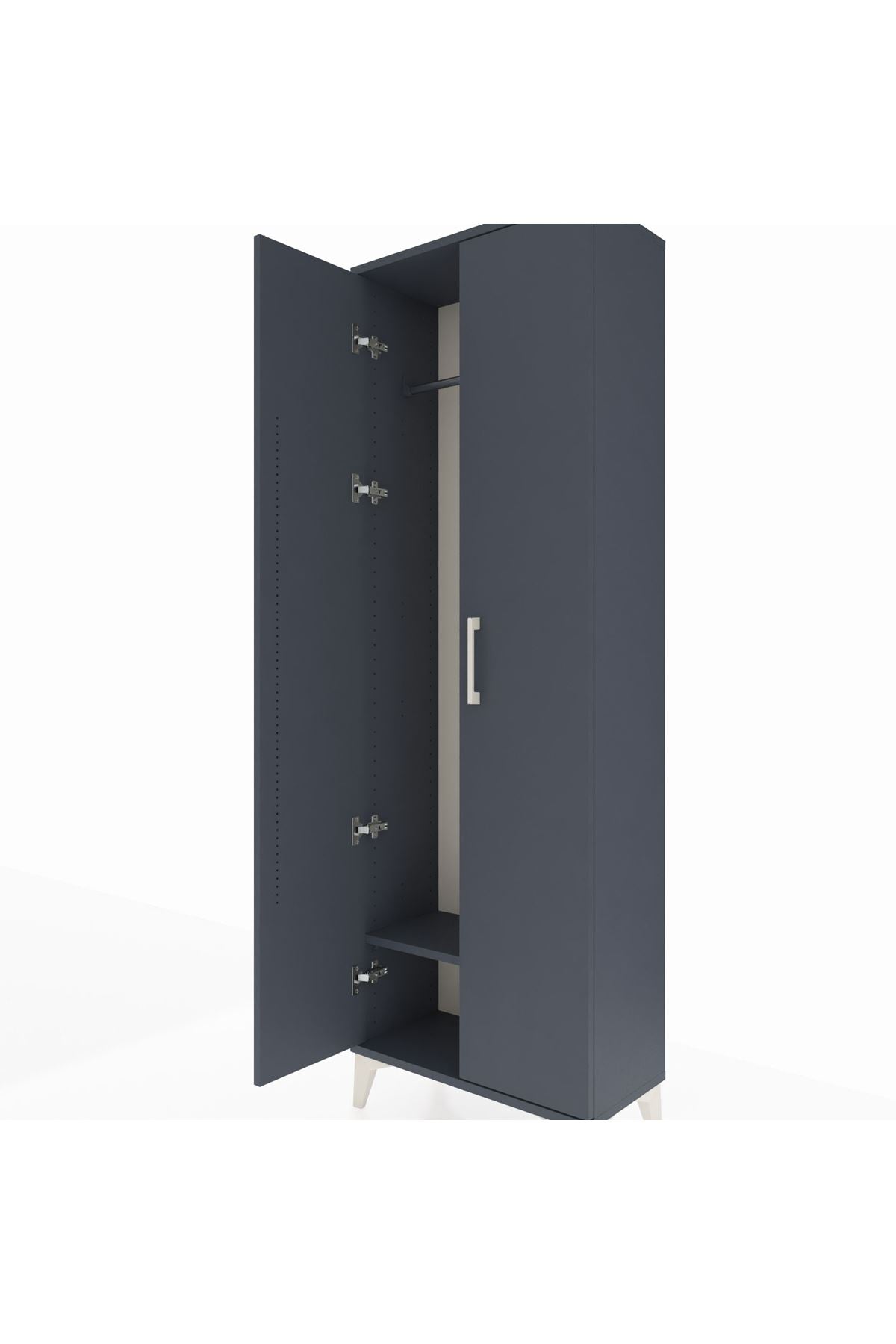 Arges Dolap Tek Raflı 2 Kapaklı Tek Askılı 60x30x182 - S23M031V5A