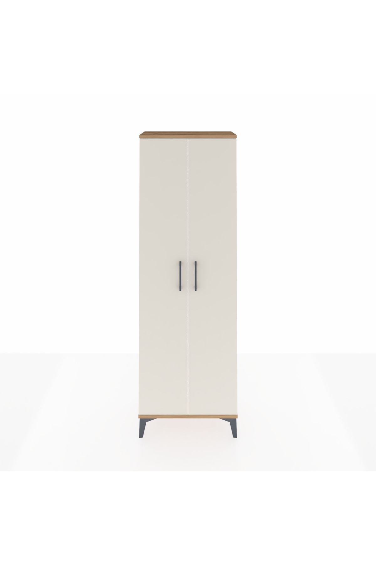 Arges Dolap Tek Raflı 2 Kapaklı Tek Askılı 60x30x182 - S23M031V7A