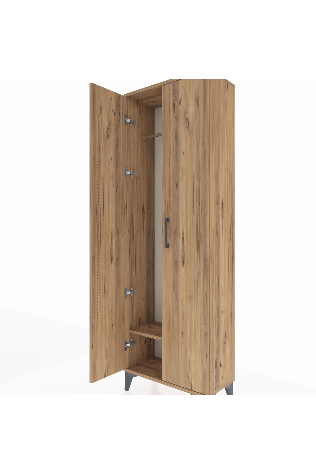 Arges Dolap Tek Raflı 2 Kapaklı Tek Askılı 60x30x182 - S23M031V9A