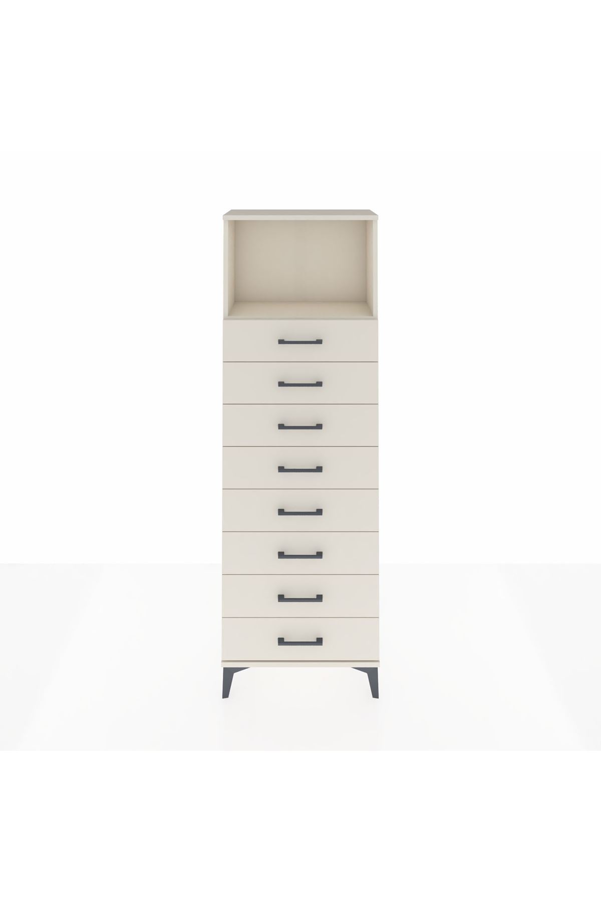 Arges Dolap Tek Raflı 8 Çekmeceli 60x30x182 - S23M032V1A