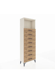 Arges Dolap Tek Raflı 8 Çekmeceli 60x30x182 - S23M032V3A