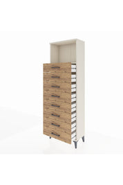 Arges Dolap Tek Raflı 8 Çekmeceli 60x30x182 - S23M032V3A