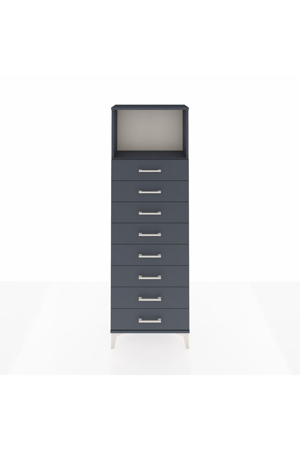 Arges Dolap Tek Raflı 8 Çekmeceli 60x30x182 - S23M032V5A
