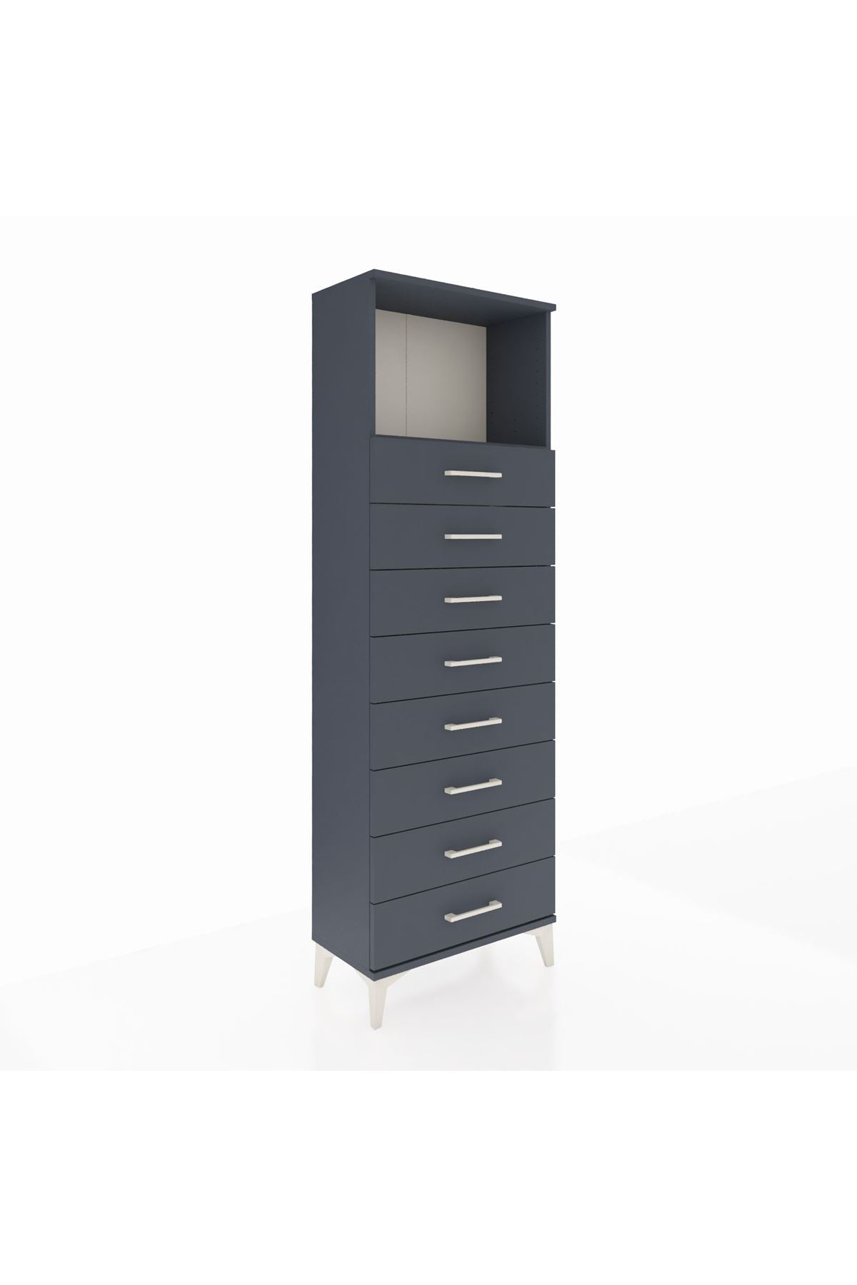 Arges Dolap Tek Raflı 8 Çekmeceli 60x30x182 - S23M032V5A