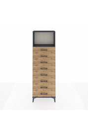 Arges Dolap Tek Raflı 8 Çekmeceli 60x30x182 - S23M032V6A