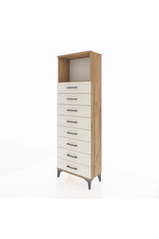 Arges Dolap Tek Raflı 8 Çekmeceli 60x30x182 - S23M032V7A