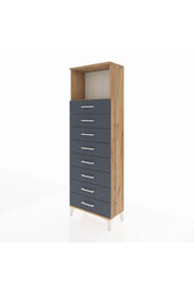 Arges Dolap Tek Raflı 8 Çekmeceli 60x30x182 - S23M032V8A