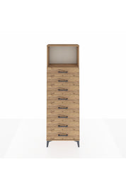 Arges Dolap Tek Raflı 8 Çekmeceli 60x30x182 - S23M032V9A